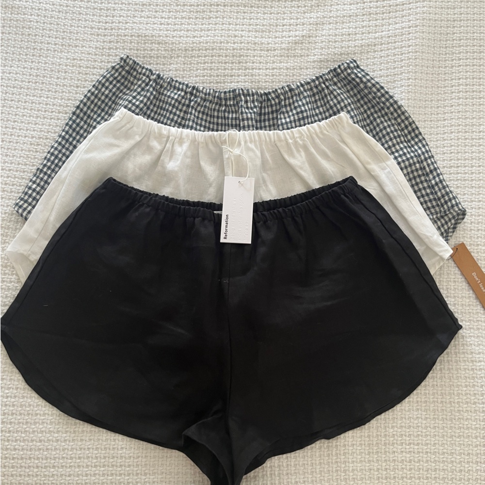 NWT Reformation Tillie Linen Shorts